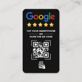 Tik op Review Google Review QR Code Google Waarder Visitekaartje (Achterkant)