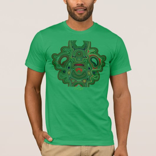 Tik op T - shirts: (Totem) Dreaming Lizard T-shirt (Voorkant)