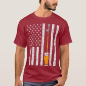 Tik op US Flag Fun Draft Fathers Day T-shirt (Voorkant)