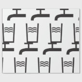 Tik op watersymbool cadeaupapier (Vlak)