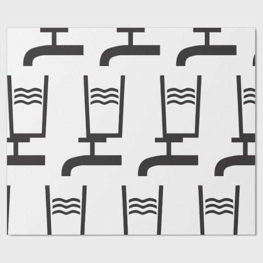 Tik op watersymbool cadeaupapier (Vlak)