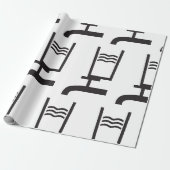 Tik op watersymbool cadeaupapier (Uitgerold)