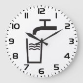 Tik op watersymbool grote klok (Voorkant)