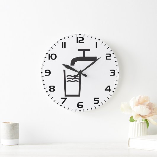 Tik op watersymbool grote klok