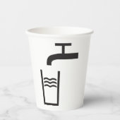 Tik op watersymbool papieren bekers (Voorkant)