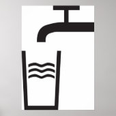 Tik op watersymbool poster (Voorkant)