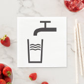 Tik op watersymbool servet