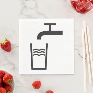 Tik op watersymbool servet