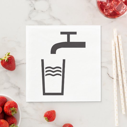 Tik op watersymbool servet