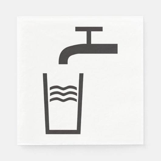 Tik op watersymbool servet (Voorkant)