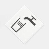 Tik op watersymbool servet (Hoek)