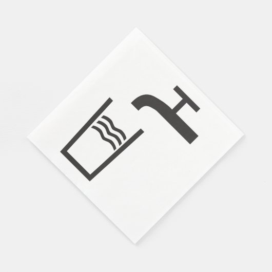 Tik op watersymbool servet (Hoek)