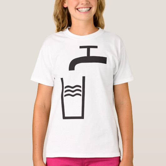 Tik op watersymbool t-shirt (Voorkant)