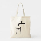 Tik op watersymbool tote bag (Achterkant)