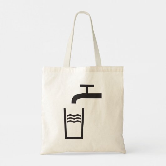 Tik op watersymbool tote bag (Achterkant)