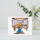 Tik op Wrestlers Briefkaart (Staand voorkant)