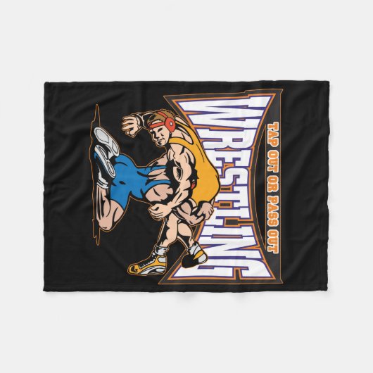 Tik op Wrestlers Fleece Deken (Voorkant (Horizontaal))