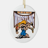 Tik op Wrestlers Keramisch Ornament (Rechts)