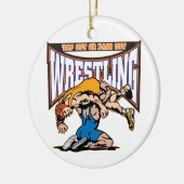 Tik op Wrestlers Keramisch Ornament (Links)