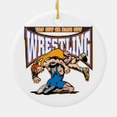 Tik op Wrestlers Keramisch Ornament (Achterkant)