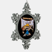 Tik op Wrestlers Tin Sneeuwvlok Ornament (Links)