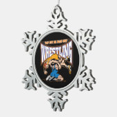 Tik op Wrestlers Tin Sneeuwvlok Ornament (Rechts)
