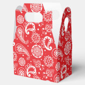 tik patroon met tik in het rode rode land Paisley Bedankdoosjes (Geopend)