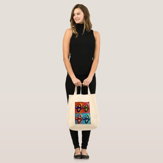 Tik — Pop kunst Tote Bag (Voorkant (model))