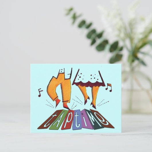 Tik tijd briefkaart (Staand voorkant)