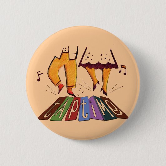 Tik tijd ronde button 5,7 cm (Voorkant)