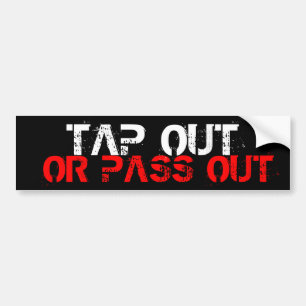 Tik uit of pas uit bumpersticker