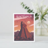 Tikal Guatemala Beroemde Reisplaats Illustratie Briefkaart (Staand voorkant)