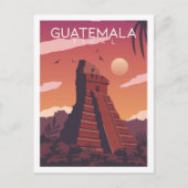 Tikal Guatemala Beroemde Reisplaats Illustratie Briefkaart (Voorkant)