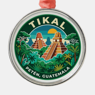 Tikal Guatemala Metalen Ornament