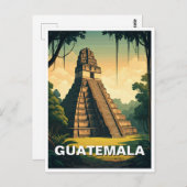 Tikal Guatemala Reizen Briefkaart (Voorkant / Achterkant)