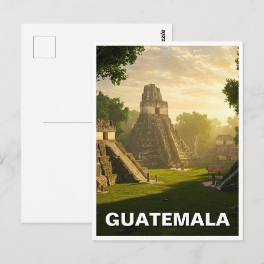 Tikal Guatemala Reizen Briefkaart (Voorkant / Achterkant)
