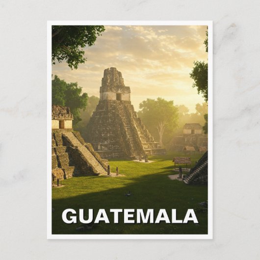 Tikal Guatemala Reizen Briefkaart (Voorkant)