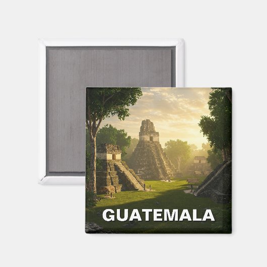 Tikal Guatemala Reizen Magneet (Voorkant / Achterkant)