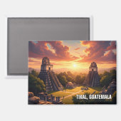Tikal Guatemala Sunset Magneet (Voorkant / Achterkant)