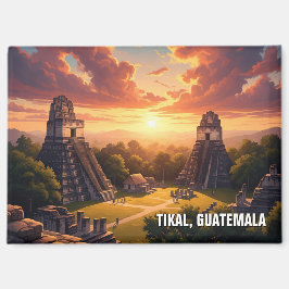 Tikal Guatemala Zonsondergang Magneet
