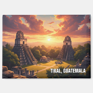Tikal Guatemala Zonsondergang Magneet