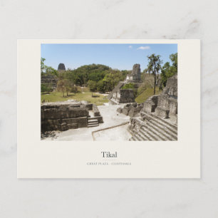 Tikal Mayaruïnes op het Grote Plein Briefkaart