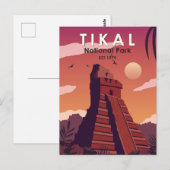 Tikal National Park Guatemala Briefkaart (Voorkant / Achterkant)