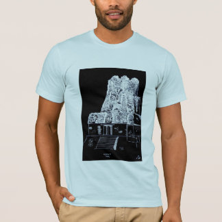 Tikal T-shirt w. tekst: TEMPEL II TIKAL, 4-1-80 JF