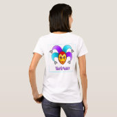 TikBlauwgoed T-shirt - paars op witte doos (Achterkant volledig)