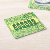 Tiki aangepaste Oerwoud Vibe Kartonnen Onderzetters (Schuin)