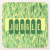 Tiki aangepaste Oerwoud Vibe Kartonnen Onderzetters (Voorkant)