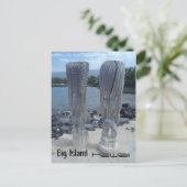Tiki achterzijde Big Island Hawaii briefkaart (Staand voorkant)