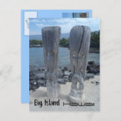 Tiki achterzijde Big Island Hawaii briefkaart (Voorkant / Achterkant)