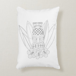Tiki Adult Coloring Pillow Accent Kussen